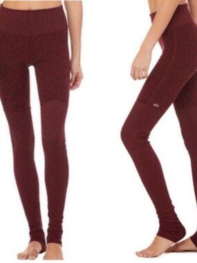 ALO Yoga Burgundy Leggings
